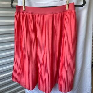Merona Vibrant Pink Coral Pleated A-Line Skirt